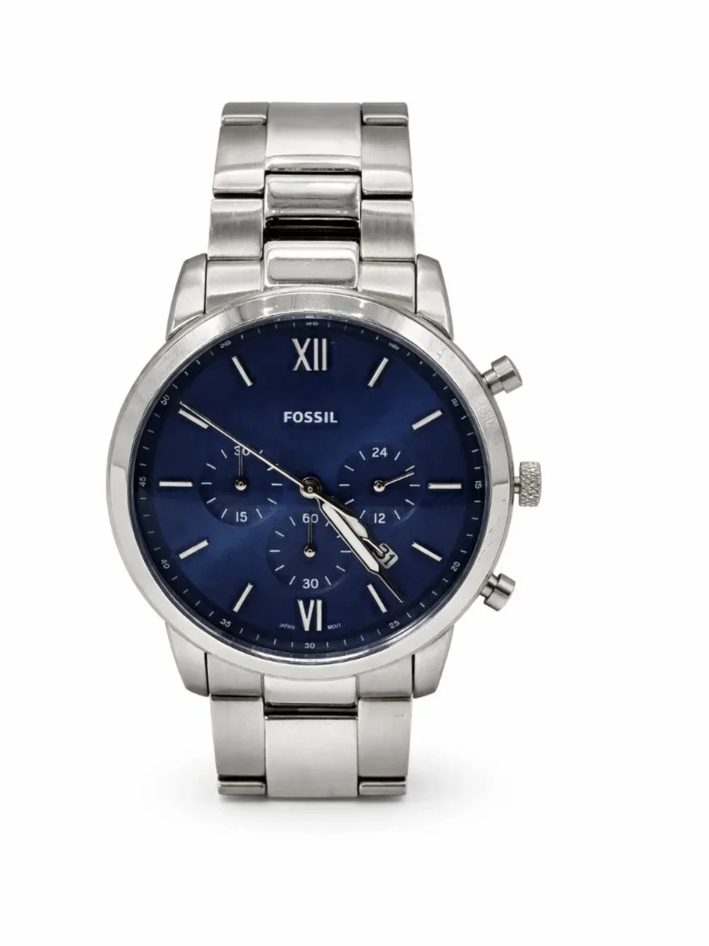 Fossil Fenmore BQ9346 Men's Blue Dial Multifunction Watch 42mm